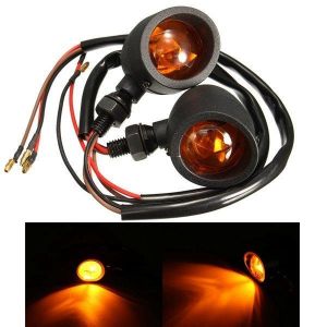Pair Turn Signals Light For Harley Cruiser Chopper Honda/Suzuki/Kawasaki/Yamaha