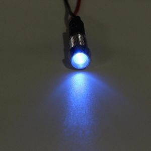 12V 8mm LED Indicator Metal Warning Light Lamp Pilot Panel Dash Car Boat Truck Motorcycle