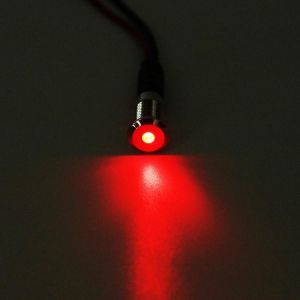 12V 8mm LED Metal Dash Pilot Panel Indicator Warning Light Lamp Car Motorcycle Boat Marine