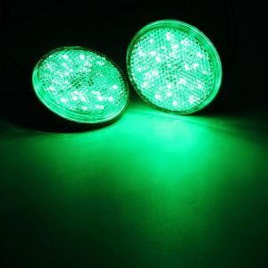 6W 24LED  Round Reflector LED Rear Taillight Brake Stop Light For Motorcycle 7 Colors