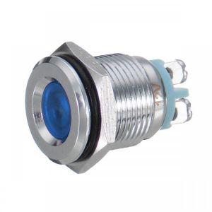 12V 24V 16mm Boat LED RV Dash Panel Warning Indicator Pilot Light Waterproof