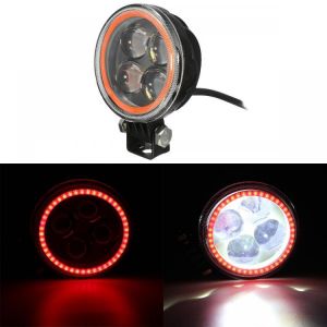 shopping אורות לאופנוע 9V-30V 12V Round LED Hi/Lo Beam Work Light With RGB Angel Halo Spot Headlight