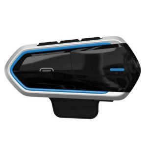 Motorcycle Helmet Headset MP3 Microphone with bluetooth Function Blue Frame QTB35
