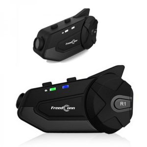 FreedConn R1 1080P HD Camera Motorcycle Waterproof Stereo Music Wireless WiFi bluetooth 4.1 HiFi Helmet Headset Intercom Interphon