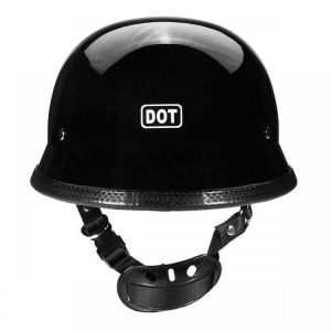 DOT German Style Motorcycle Half Face Helmet Motocross Bike Matte Black M/L/XL