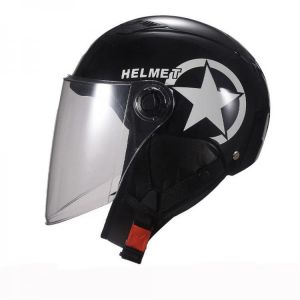 shopping קסדות לאופנוע Universal Unisex Motorcycle Scooter Half Face Helmet With Transparent Lens Breathable