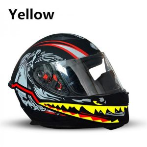 shopping קסדות לאופנוע Waterproof Motorcycle Helmet Shark Mouth Light Strip LED Night Signal Lights Luminous Bar Durable Flashing Stripe