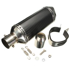 38-51mm Motorcycle Carbon Fiber Exhaust Muffler Pipe With Removable DB Killer