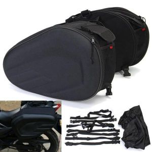 36-58L Motorcycle Motor Bike Saddlebags  Soft Saddle Bag Side Seat Luggage