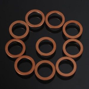 shopping גוף ושלד האופנוע 10pcs M10 Standard Copper Motorcycle Braided Clutch Brake Hose Washers Enhancement