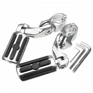 Pair 1.25inch 3.2cm Adjustable Foot Pegs Pedals For Harley Davidson
