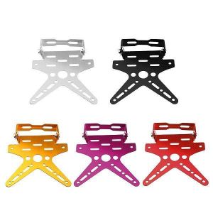 Motorcycle License Plate Holder Aluminum Alloy Mount Bracket Adjusted Number Plate Holder