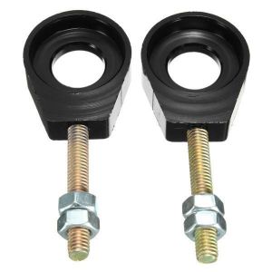 Pair 15mm Alloy Wheel Chain Tensioner Adjuster For Motocross Dirt Pit Bike 110cc 125cc 140cc