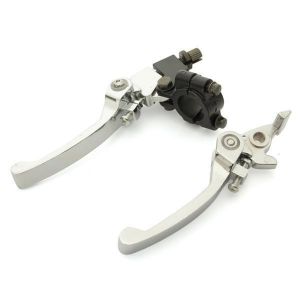 shopping גוף ושלד האופנוע Pair 7/8inch 22mm Handlebar Clutch Brake Folding Snap Lever For 125cc 140cc Pit Dirt Bike