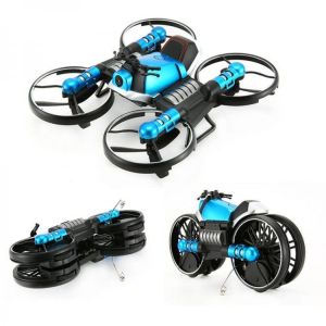 shopping רכב על שלט HeHengDa Toys H6 2.4G 2 In 1 Electric RC Deformation Motorcycle Drone WIFI Control Car RTR Model