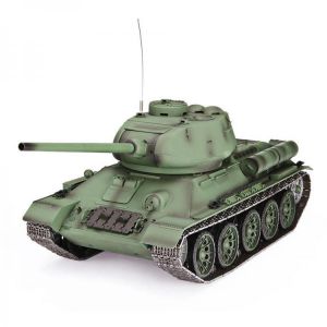 Heng Long 3909-1 1/16 2.4G T-34 Rc Car Battle Tank Metal Track W/ Sound Smoke Toy