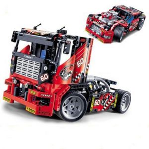 shopping מכוניות וכלי רכב Decool 3360 608pcs Race Truck Car 2 In 1 Transformable Model Building Blocks Toys Sets DIY Toys With Box