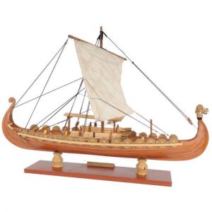 shopping מכוניות וכלי רכב Drakkar Dragon Viking Sailboat Assembly Model Kit Laser Cutting Process DIY Toy