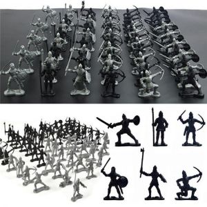 28PCS Soldier Knight Horse Figures &amp; Accessories Diecast Model For Kids Christmas Gift Toys