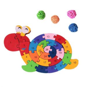 26Pcs Multicolor Letter Children&#039;s Educational Building Blocks Snail Toy Puzzle For Children Gift