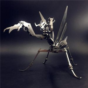 Steel Warcraft 3D Puzzle DIY Assembly Mantis Toys DIY Stainless Steel Model Building Decor 24*9*13.5cm