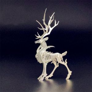 Steel Warcraft 3D Puzzle DIY Assembly Elk Toys DIY Stainless Steel Model Building Decor 4.2*3.5*7.6cm
