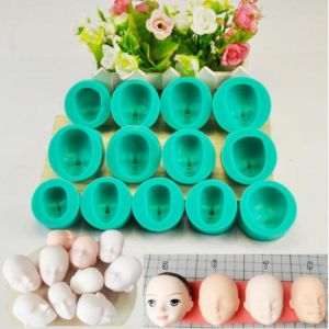 13pcs Silicone Mould Doll&#039;s Face Sugarcraft Cake Decorating Fondant Set Children Gift Early Education Toys