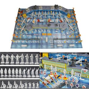 200 pcs Set Simulation Airport Scene Toy Set Aircraft Model Children&#039;s Toys Gift Decora