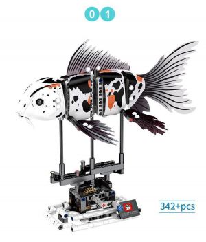 S Innovate 7006A-D Robot Shark Swim Fish Gear Power Toy Blocks Toys 342PCs Kid Movable Gift