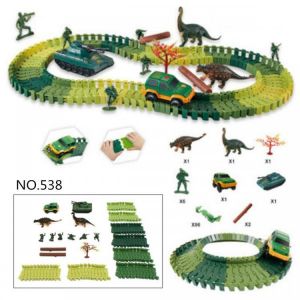 shopping מכוניות וכלי רכב Dinosaur Dino World Childrens Flexible Race Car Track Toys Construction Play-Set Toy