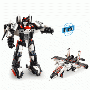 CaDA F15-EAGLEBOT DIY 2 In 1 2.4G Smart RC Robot Warcraft Block Building Assembled Robot Toy