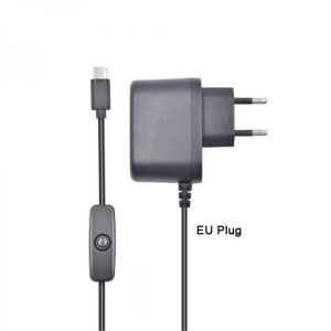 XIAO R 5V 3A Type-C US/EU Plug Power Charger Adapter With Switch For Raspberry Pi 4B