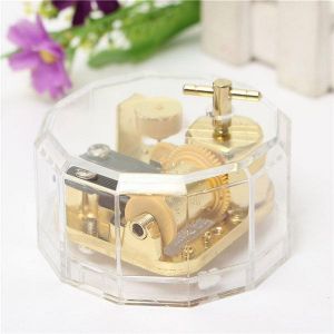 Acrylic Gold Wind Up Music Box:Castle In The Sky