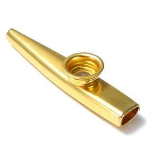 Metal Kazoo Golden Ukulele Guitar Accompaniment Mouth Flute Harmonica