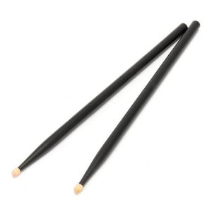 shopping כלי נגינה 1 Pair Black Maple Wood Drum Sticks 5A Wood Tip Drummer Instrument Drumsticks