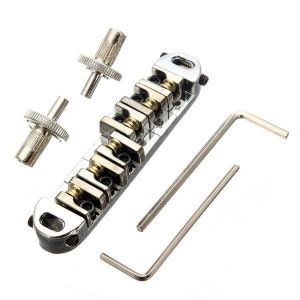 Lp Gibson Guitar Bridge Chromeplate Roller Zinc Alloy Metal Sliver