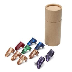 Celluloid 10pcs Fingerpicks Fingernail Picks Plectrums For Guitar