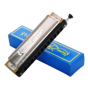 Kaine.Z 12 Holes 48 Tones C Key Chromatic Harmonica for Beginners KZ1248