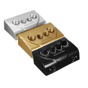 Professional Mini Karaoke Audio Mixer Dual Mic Inputs with Cable for Stage Home KTV