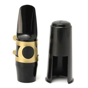 Alto Sax Saxophone Mouthpiece with Cap Buckle Reed Patches Pads Cushions