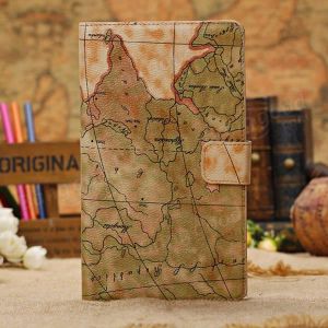 shopping טאבלט PC World Map PU Leather Wallet Case For Google Nexus 7 2nd Gen