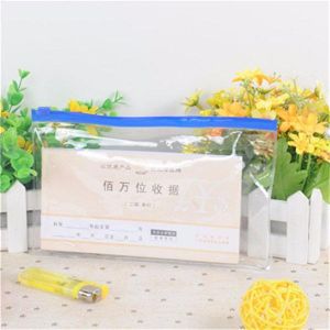 shopping ציוד משרדי 21x13cm Clear Transparent Plastic Pencil Bag PVC Exam Approved Stationery Case