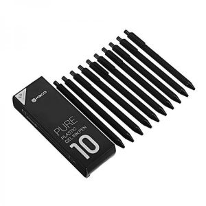 10pcs/set Original Xiaomi Mijia Kaco 0.5mm Gel Pen Smooth Writing Durable Signing Pen Black Refill