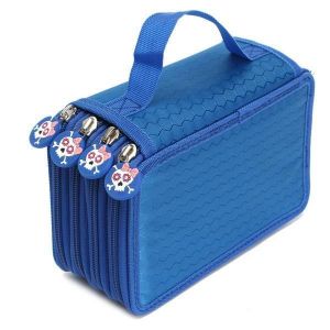 72 Holes 4 Layers Pen Pencil Case Stationary Pouch Bag Travel Cosmetic Brush Makeup Storage Bag