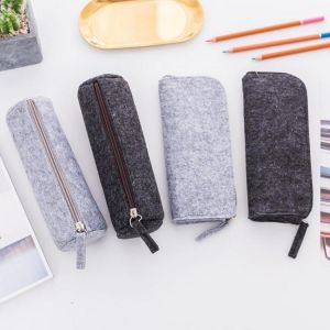 1pcs Felt Pencil Bag Pencil Case School Office Supplies Stationery Pouch Purse Storage Makeup Bags