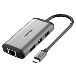Vention CNCHB Type-C to HDMI RJ45 USB3.0 PD Converter Type-C Multifunction Adapter Hub