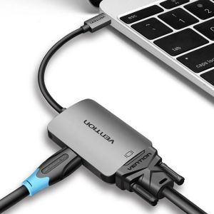 Vention CGKHA USB C to HDMI 4K VGA 1080P 60Hz Male Type-c to VGA HDMI Convertor for TV Projector Hub