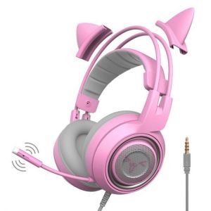 SOMiC G951S 3.5mm + USB DJ Deep Bass Gaming Headphone Cat Earphones Headset With Microphone for Computer Profession Gamer