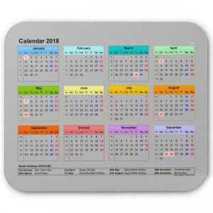 shopping ציוד היקפי למחשב 2018 Calendar Anti-Slip Desktop Mouse Pad