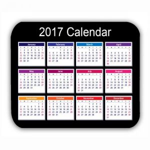 shopping ציוד היקפי למחשב Calendar 2017 Mouse Mat Black Anti-Slip Computer PC Desktop Gaming Mouse Pad